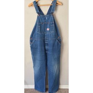 Round House Mens Vintage Made In USA Denim Overalls 44x30.5 Workwear Streetwear